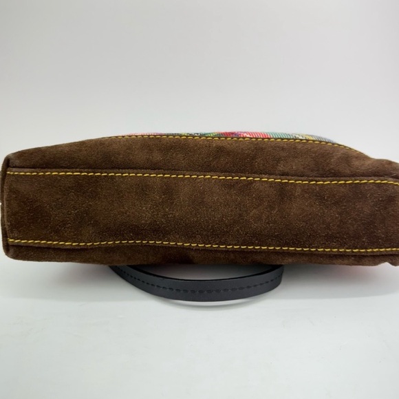 Dooney & Bourke Plaid Crossbody Bag - Red, Green, Brown - Picture 7 of 14